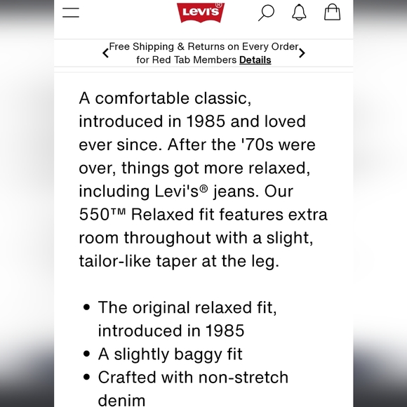 Vintage LEVI'S 550 Relaxed Fit Tapered Leg Baggy Oversized Denim Blue Dad Jeans - Picture 17 of 17